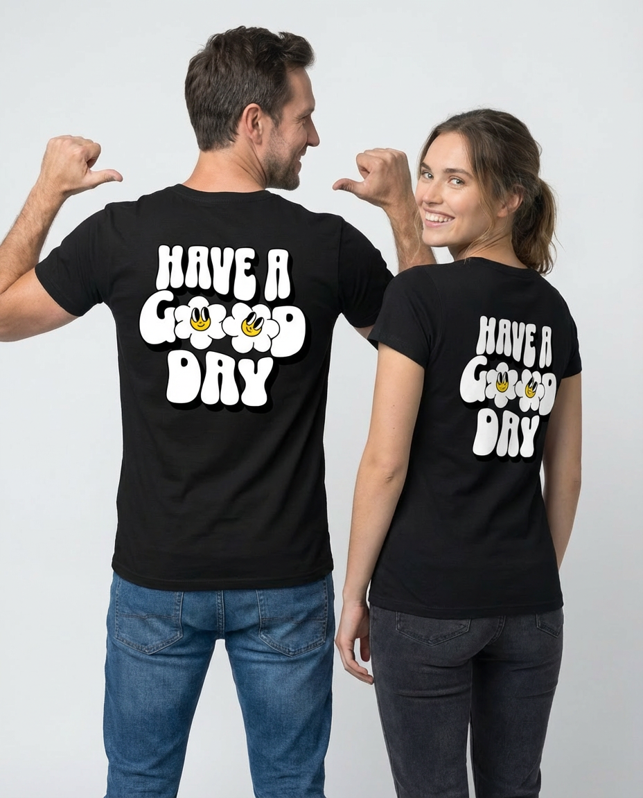 Have a Good Day T-Shirt - Grafikmagie S / Black