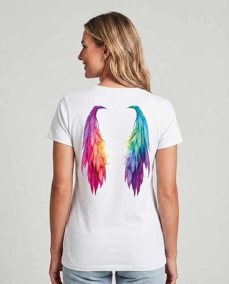 Flügel T-Shirt tailliert - Grafikmagie S / Black