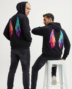 Flügel Herren Zipper - Grafikmagie S / Black