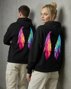 Flügel Damen Hoodie - Grafikmagie XS / Black