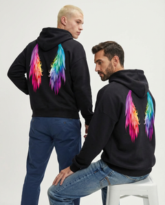 Flügel Herren Hoodie - Grafikmagie XS / Black