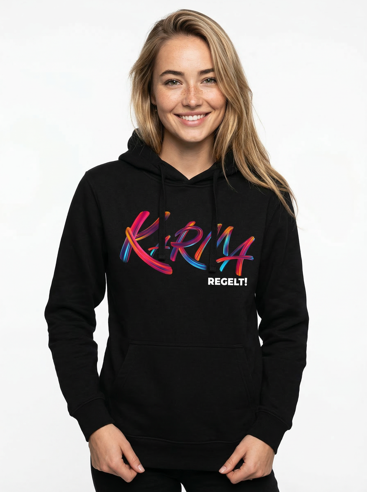 Karma regelt Damen Hoodie - Grafikmagie XS / Black