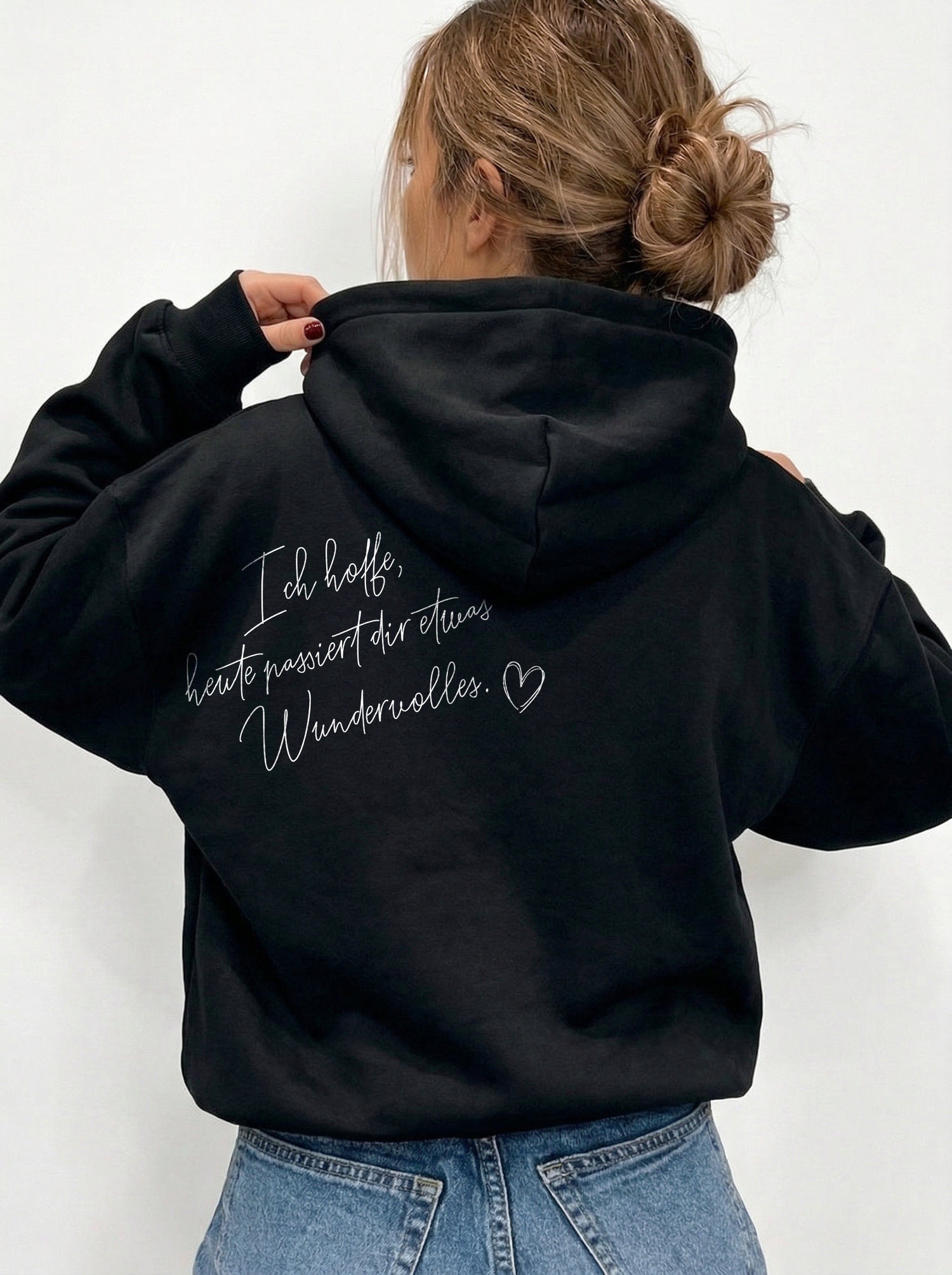 Ich hoffe heute passiert... Damen Hoodie - Grafikmagie XS / Black