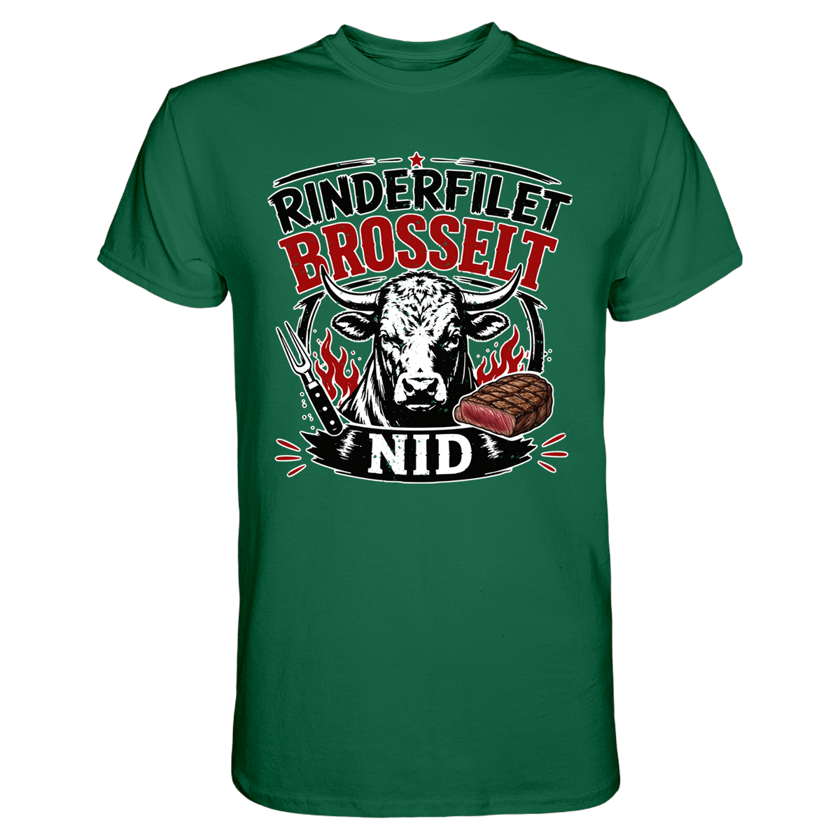Rinderfilet brosselt nid T-Shirt