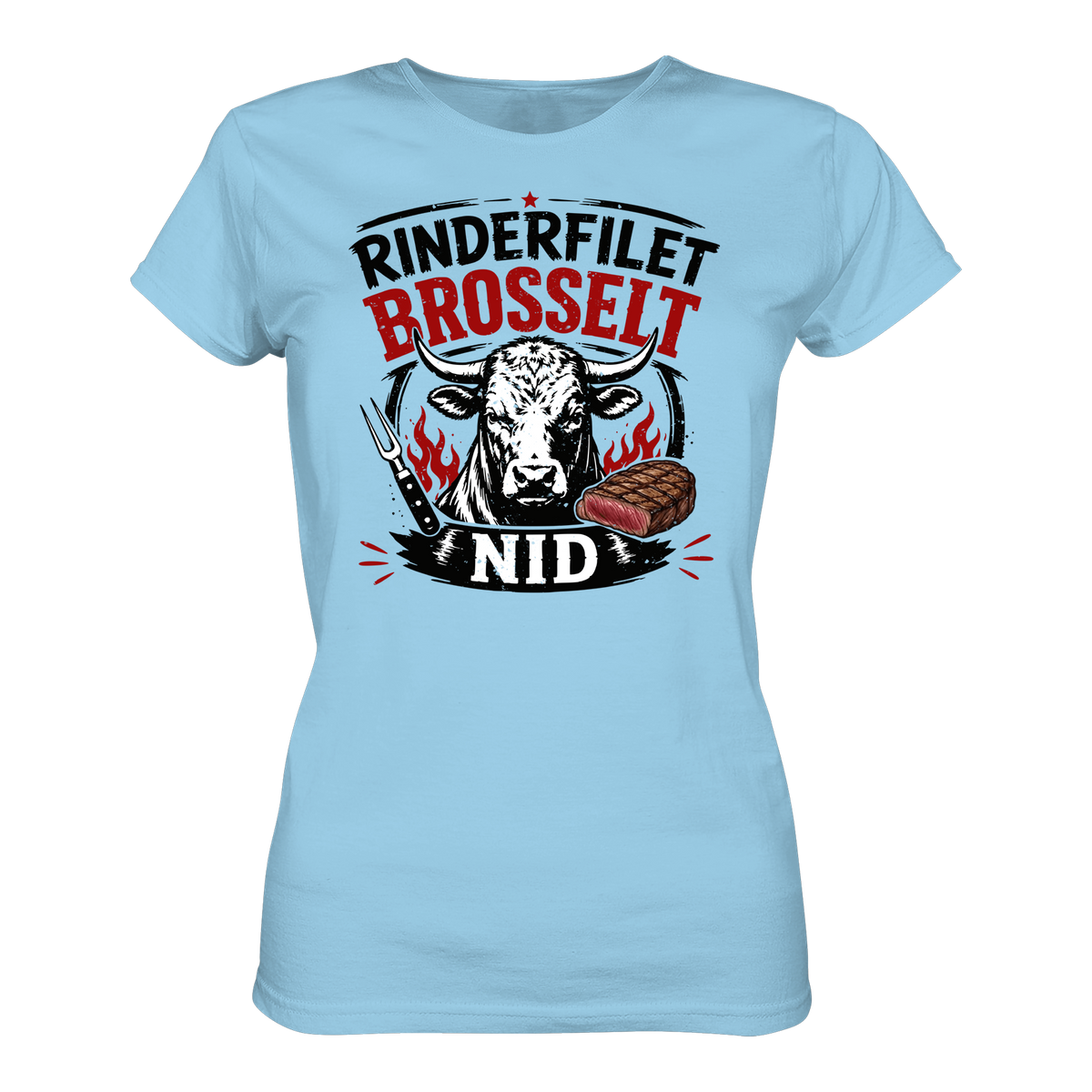 Rinderfilet brosselt nid T-Shirt