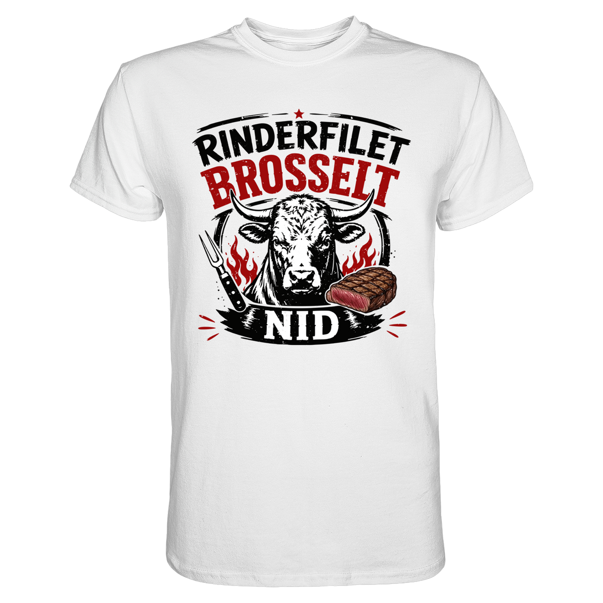 Rinderfilet brosselt nid T-Shirt