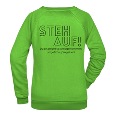 Steh Auf! Damen Sweatshirt - Grafikmagie XS / Lime Green