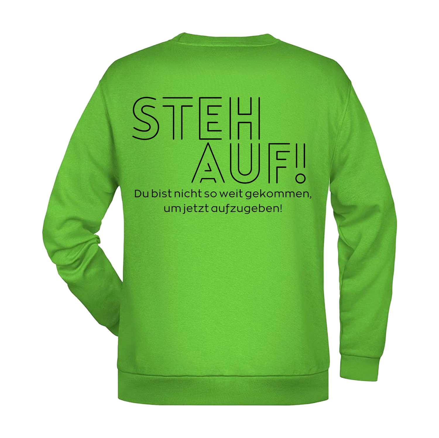 Steh Auf! Herren Sweatshirt - Grafikmagie S / Lime Green