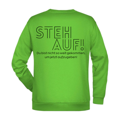 Steh Auf! Herren Sweatshirt - Grafikmagie S / Lime Green