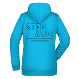 Steh Auf! Damen Hoodie - Grafikmagie XS / Turquoise