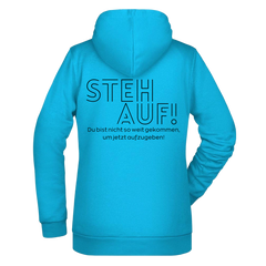 Steh Auf! Damen Hoodie - Grafikmagie XS / Turquoise