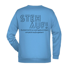Steh Auf! Herren Sweatshirt - Grafikmagie S / Sky Blue