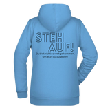 Steh Auf! Damen Hoodie - Grafikmagie XS / Sky Blue
