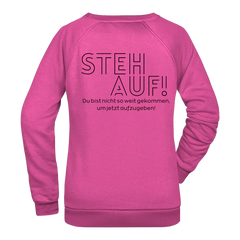 Steh Auf! Damen Sweatshirt - Grafikmagie XS / Pink