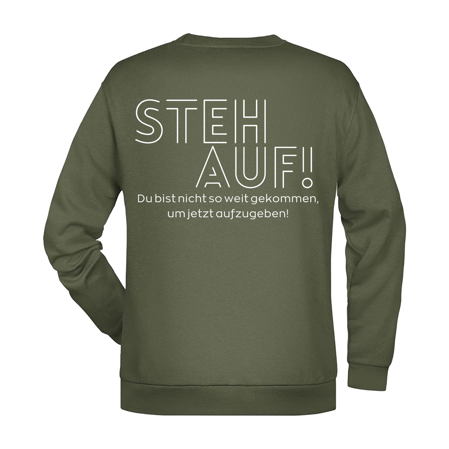 Steh Auf! Herren Sweatshirt - Grafikmagie S / Olive