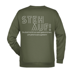Steh Auf! Herren Sweatshirt - Grafikmagie S / Olive