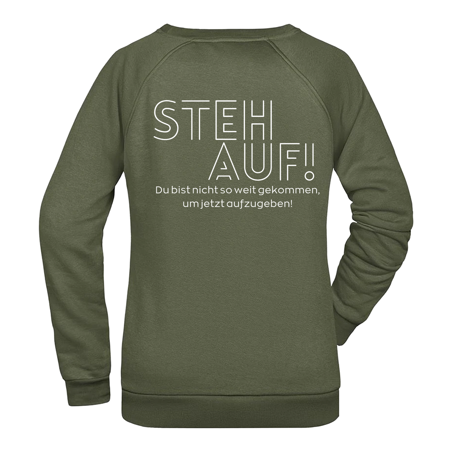 Steh Auf! Damen Sweatshirt - Grafikmagie XS / Olive