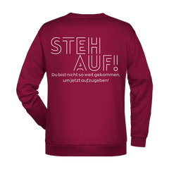 Steh Auf! Herren Sweatshirt - Grafikmagie S / Wine