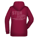 Steh Auf! Damen Hoodie - Grafikmagie XS / Wine