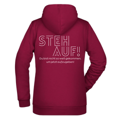 Steh Auf! Damen Hoodie - Grafikmagie XS / Wine