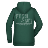 Steh Auf! Damen Hoodie - Grafikmagie XS / Dark Green